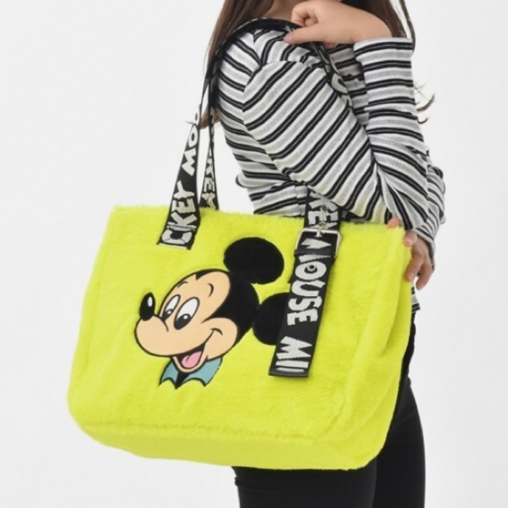 Disney neon Bright Yellow Mickey Mouse Tote